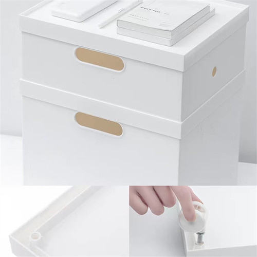 Amazon Japanese-style storage box with wheels, multifunctional, large plastic box, office supplies and miscellaneous storage box