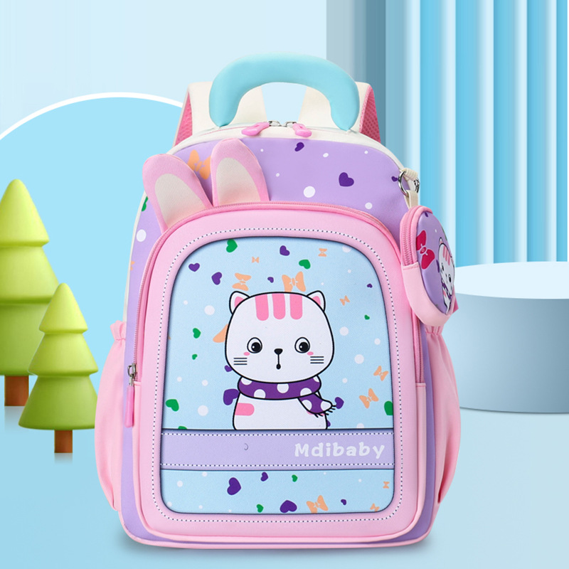 2026 nueva mochila infantil caricatura encantadora impresión de aire extranjero mochila de niños y niñas jardín de infantes mochila de bebé