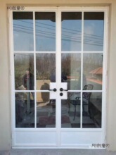 现代塑钢移门铁艺双开格子铁艺折叠门老法式进户门客厅钢门麦太保