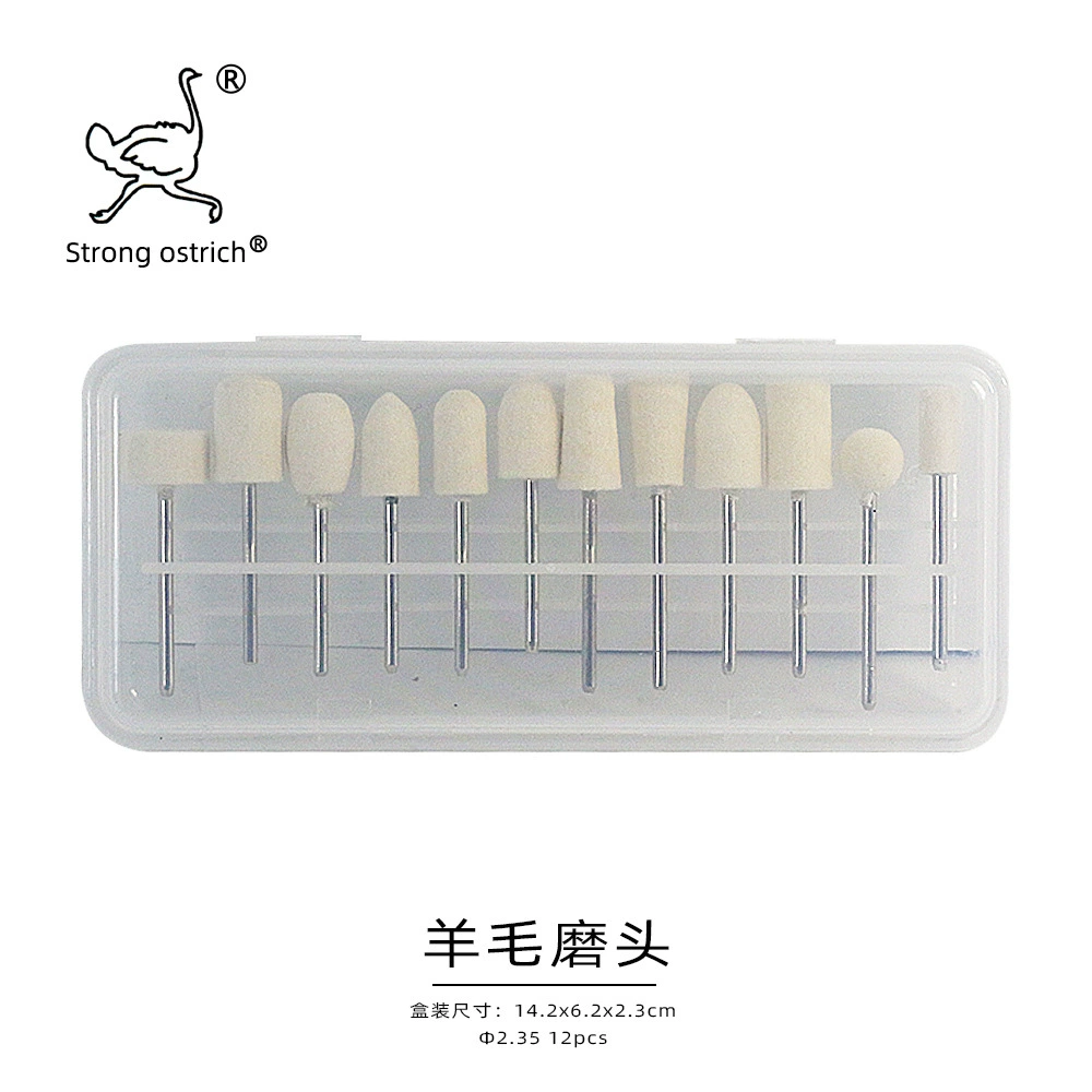 2,35 ручка шерстяной полировальный круг 12 шт. Костюм suet Шлифовальная головка металлические украшения для ногтей стоматологический шлифовальный инструмент Шлифовальная головка