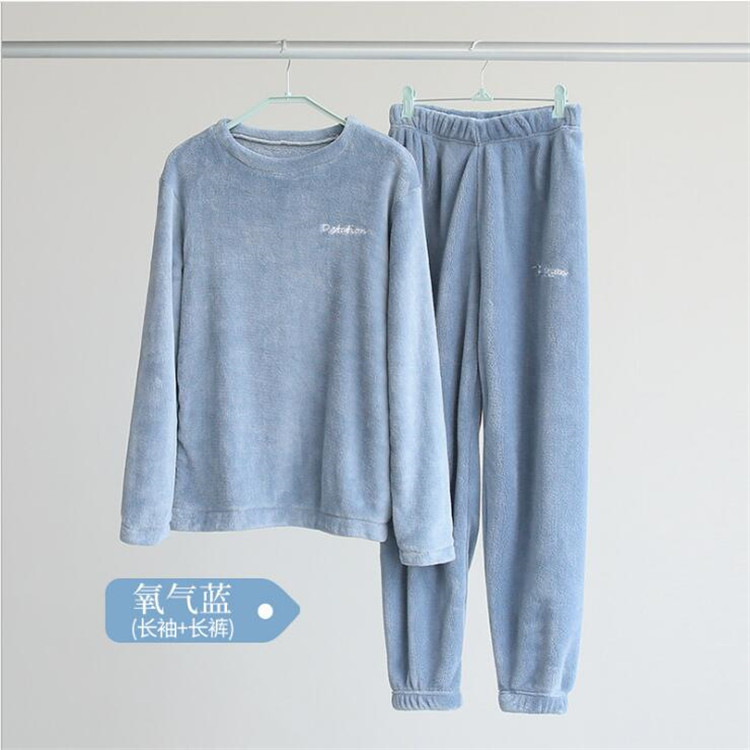 Autumn and Winter Coral Fleece Pajamas Fairy Warm Suit Pants New Casual Long-sleeved Home Clothes Thickened Fashion Women's Winter