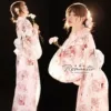 [祈愿兔和服送白色腰封扇子头花]