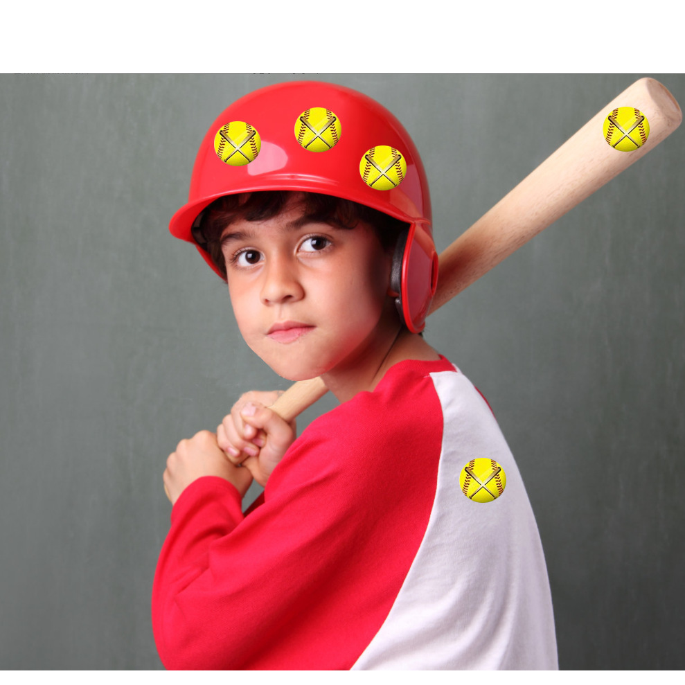 Softball helm stickers en decals voor kinderen set_voghion.com