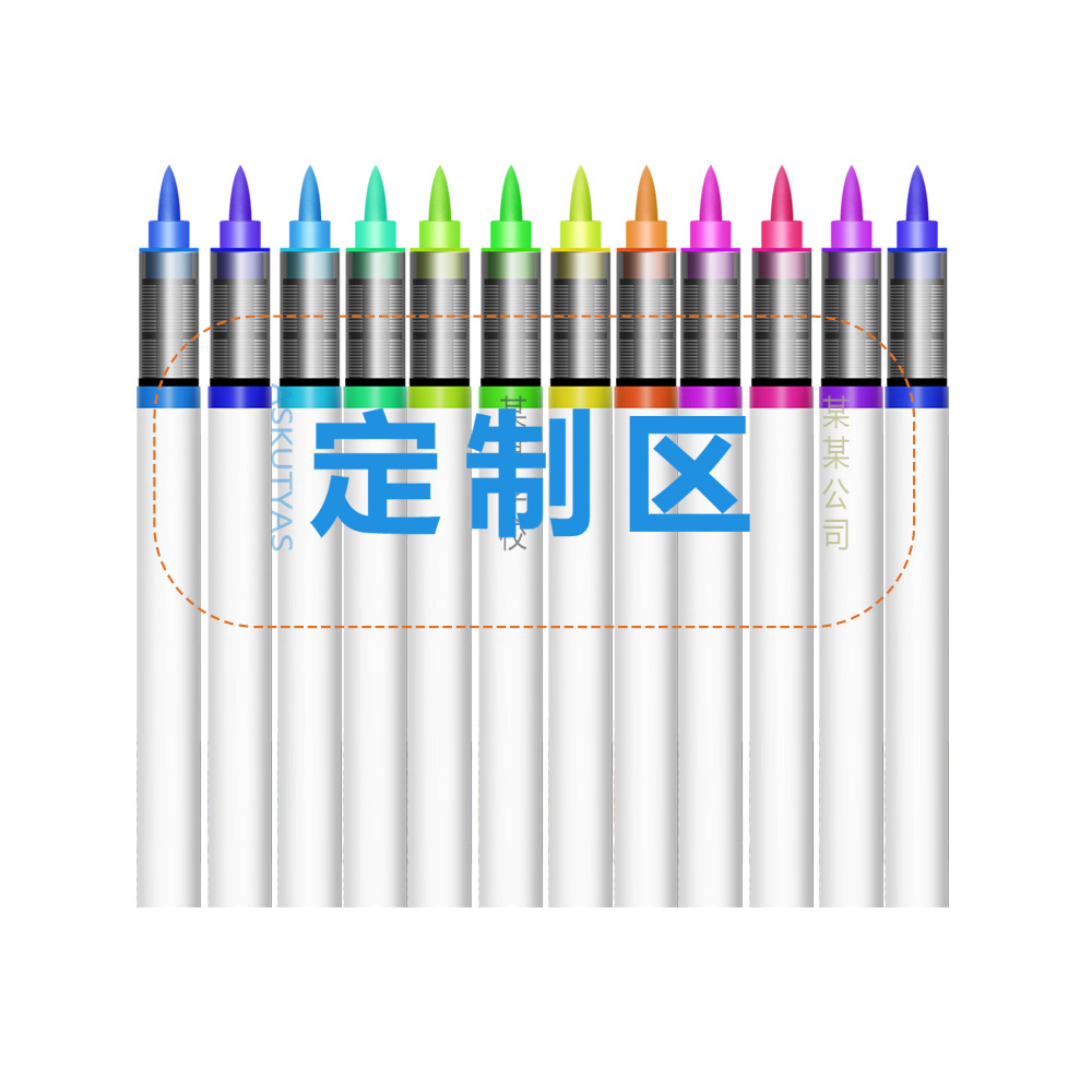 Marcadores de propileno líquido directo, portalápices de embalaje personalizados, logotipo impreso, fábrica de origen de bolígrafos de propileno líquido directo