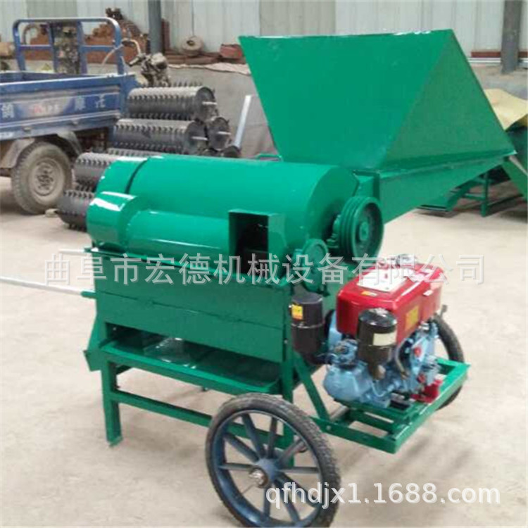 谷子大豆脱粒机 电动家用款稻麦脱粒机 125型谷子脱粒机