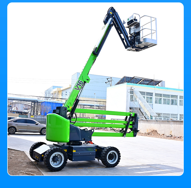 Self-Propelled Curved Arm Vehicle 360-Degree Rotating Lifting Platform Aerial Work Vehicle Mobile Self-Propelled Curved Arm Lift