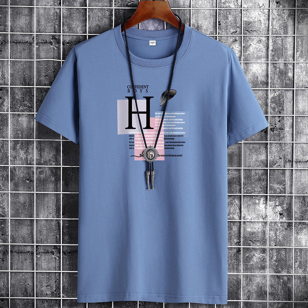 Camiseta de manga corta para hombre ropa suelta interior verano moda color sólido blanco Camiseta de manga media talla grande ropa de hombre 3004