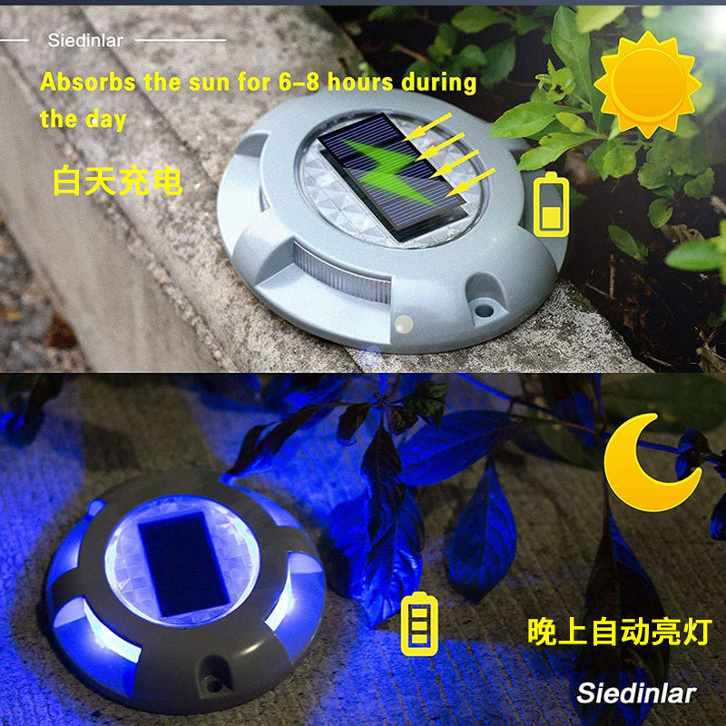 Solar Walkway Light Round Waterproof Cast Aluminum Track Nail Outdoor Garden Plank Step Light Solar Deck Light Solar Walkway Light Round Waterproof Cast Aluminum Track Nail Outdoor Garden Plank Step Light Solar Deck Light