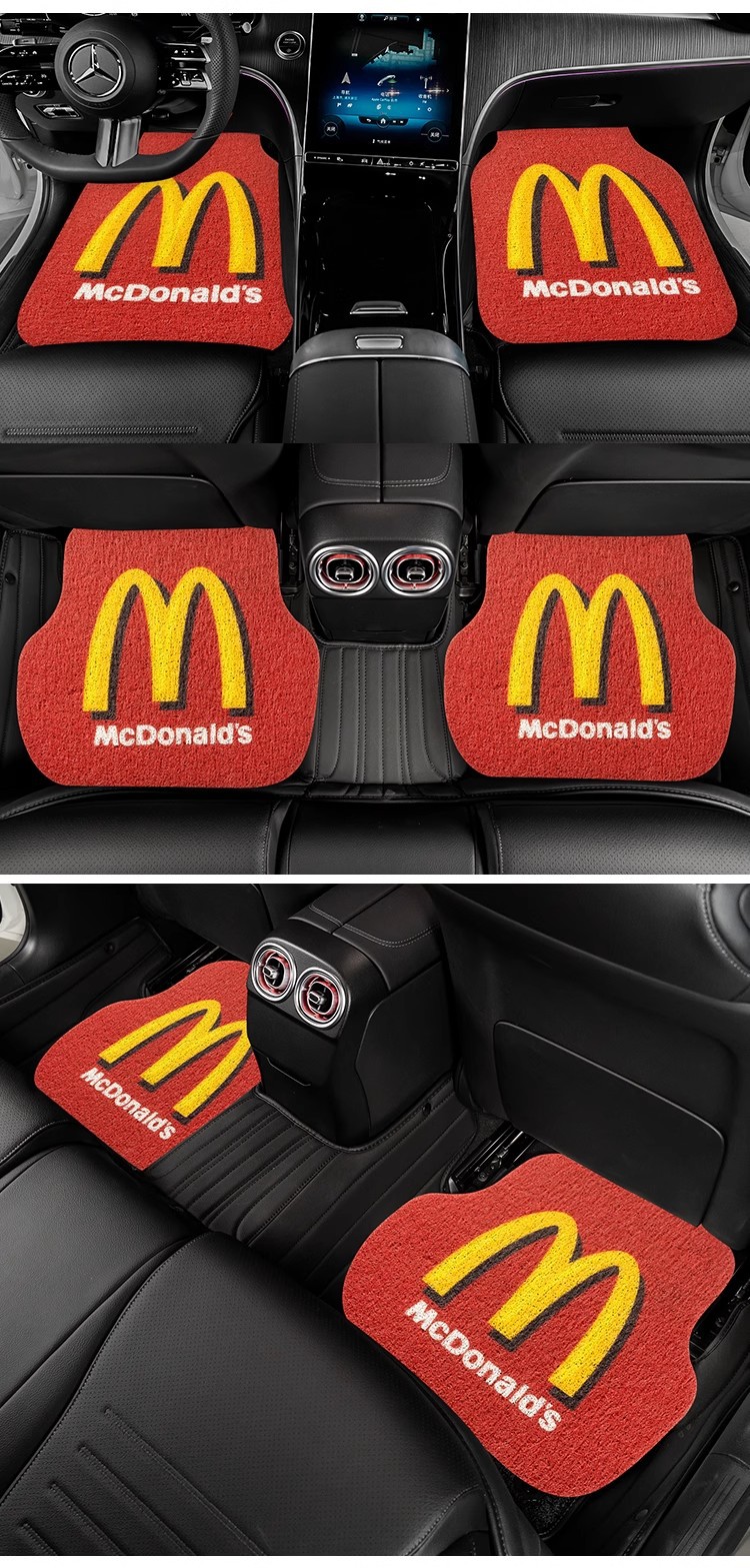 Universal Car Floor Mats, Car Foot Mats, Driver's Wire Ring Car Carpets, Car Foot Mats, Cute Cartoons