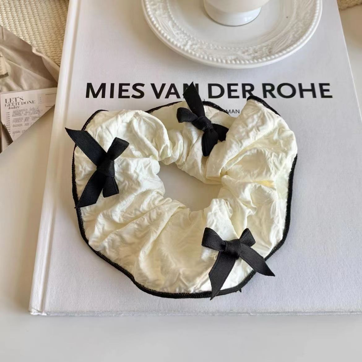 20＃黑小香风蝴蝶结发圈