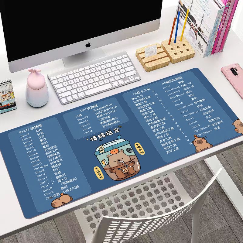 オフィスショートカットキーインターネット有名人マウスパッド特大新しいコンピュータノートブック女の子学習テーブルキーボードパッド|undefined