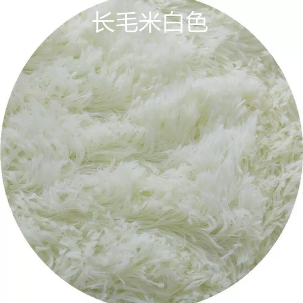 Thick long wool silk wool carpet off-white