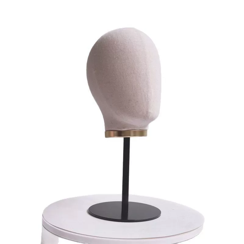 Black mannequin head, removable constructor, hat, stand