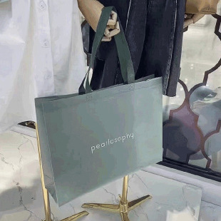Thickened long portable clothing non-woven tote bag women's children's clothing non-woven bag shopping bag custom log