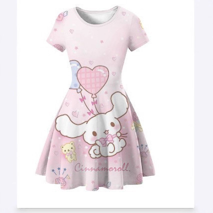 Hello Kitty Children's Dress for Girls, for Girls and Middle Children, Baby Bodysuit Dress, New Princess Dress