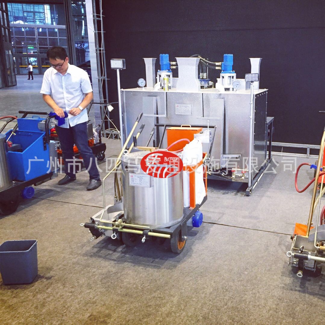 加热搅拌热熔釜路面画线涂料双缸热熔釜道路划线机小型液压单缸