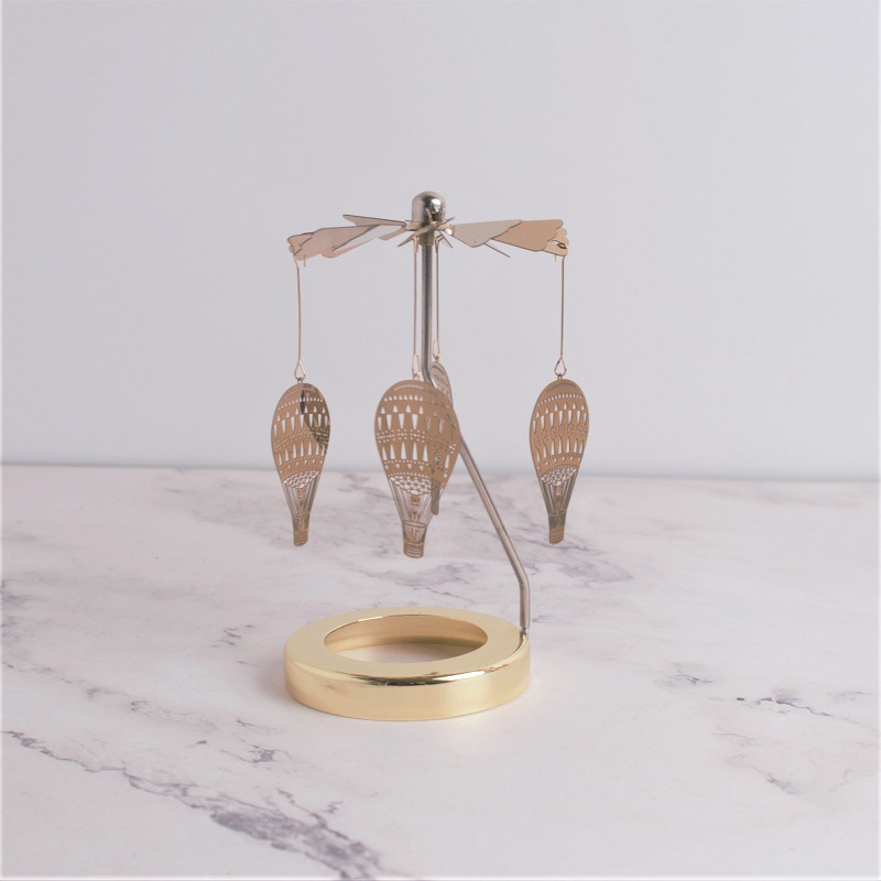 Profesional INS Amazon fabricante romántica aromaterapia vela de vidrio cubierta inteligente giratoria de acero inoxidable candelabro linterna