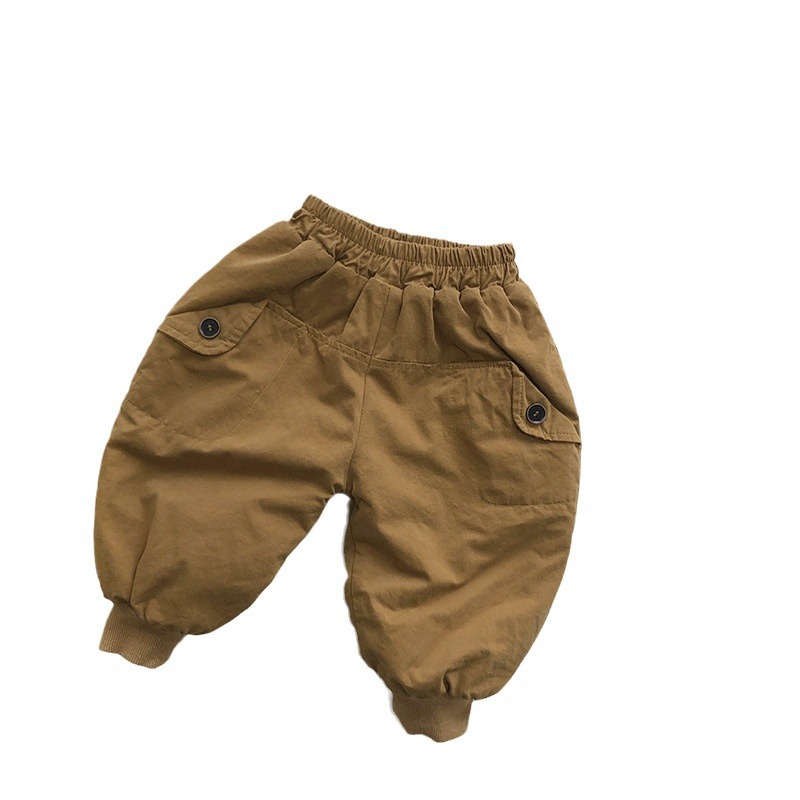 Pantalones calientes gruesos forrados de lana para niños de invierno para bebés nuevos pantalones sueltos para niños pantalones casuales de estilo coreano para niños image 7