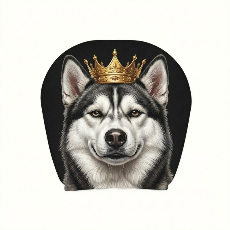 Polyester Fabric Car Headrest Cover with Funny Print, "Laugh Until Your Stomach Hurts" Design, Universal for Car Interiors, Does Not Shrink in All Seasons