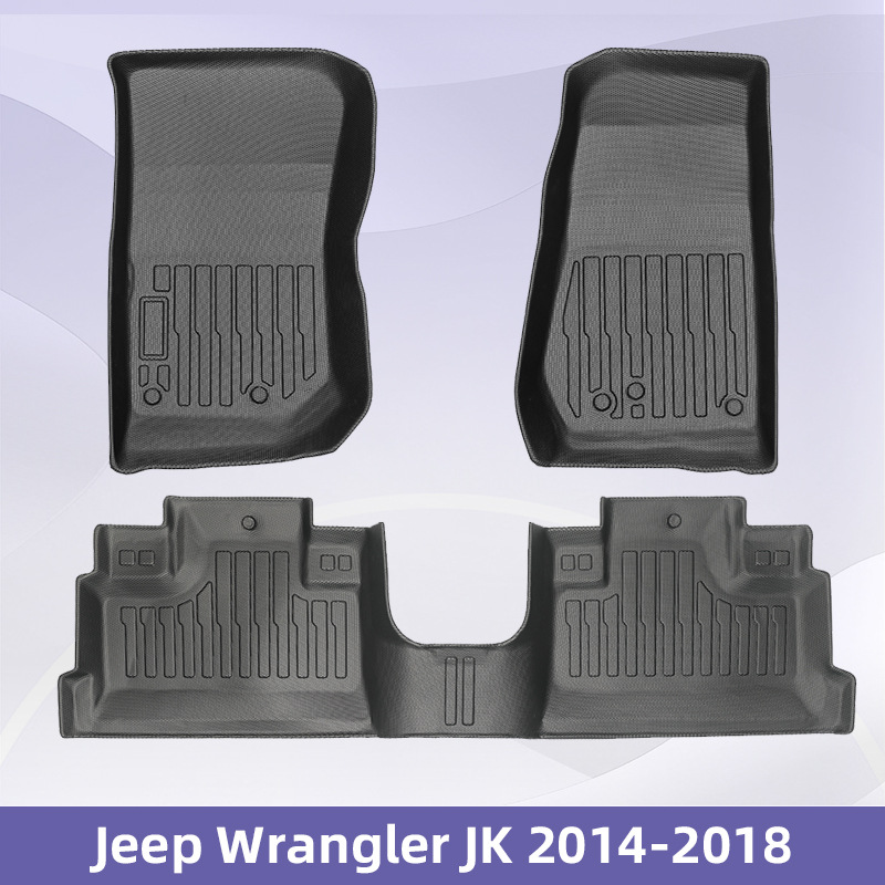 Aplicable a Jeep WranglerJK 2014 - 2018 TPE Foot Pads 3D All Weather Material Backpack Pad