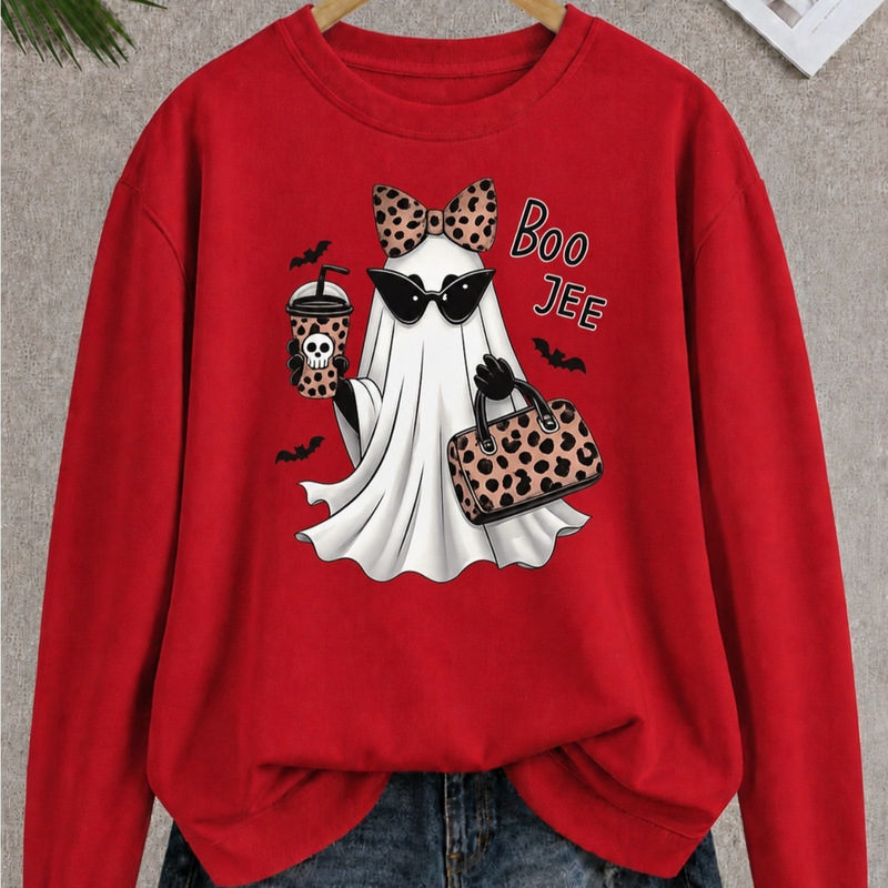 Boojee women's Halloween sweatshirt, Boujee ghost Halloween gift, 20 [factory wholesale]