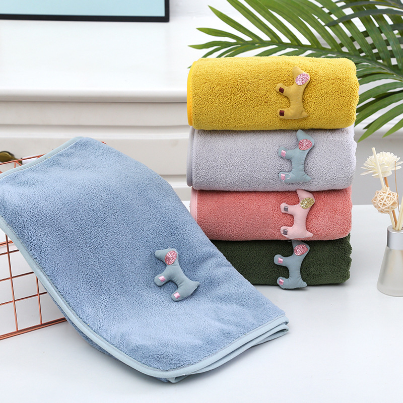 Manufacturer Wholesale Thick Coral Fleece Towels for Home Use, Absorbent Face Towels, Gift Box Towels, Dropshipping Available