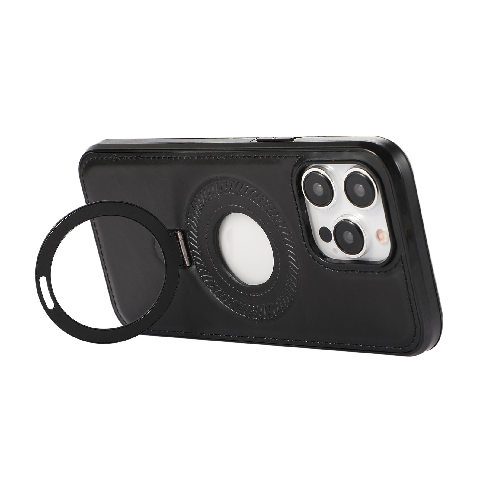 Magnetic Phone Case With Leather Texture For Iphone 15 And Samsung S24_voghion.com
