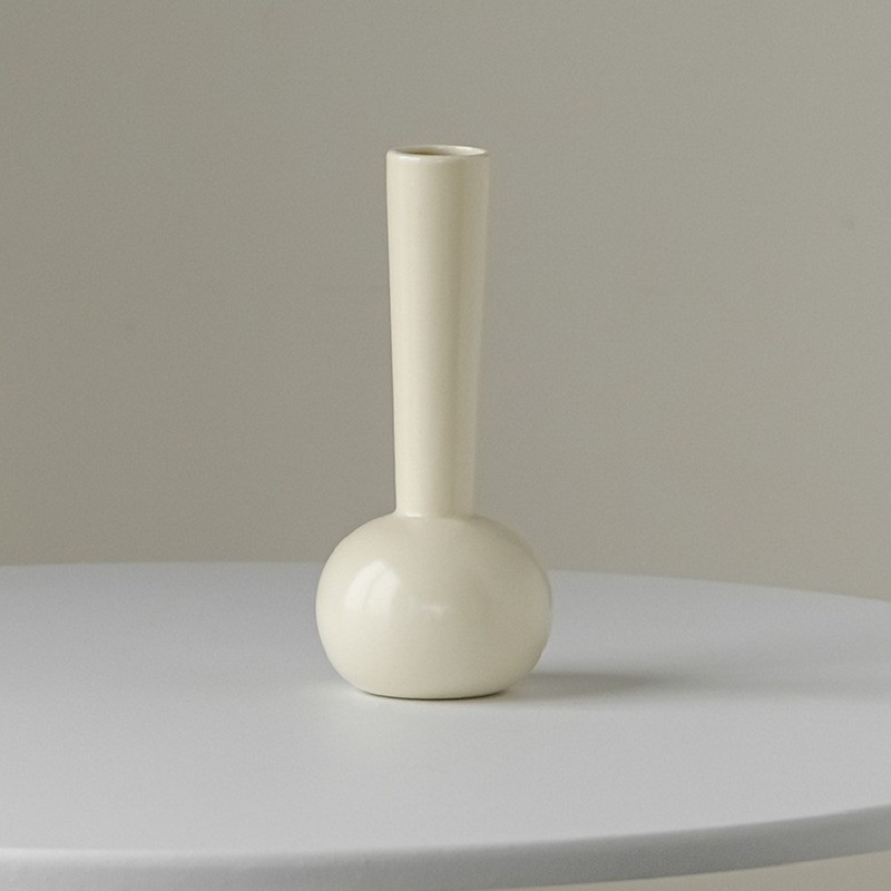 Ins Simple Ceramic Vase Flower Arrangement Ornaments High-End Niche Home Decoration Zen Small Vase Ceramic Flower Ware