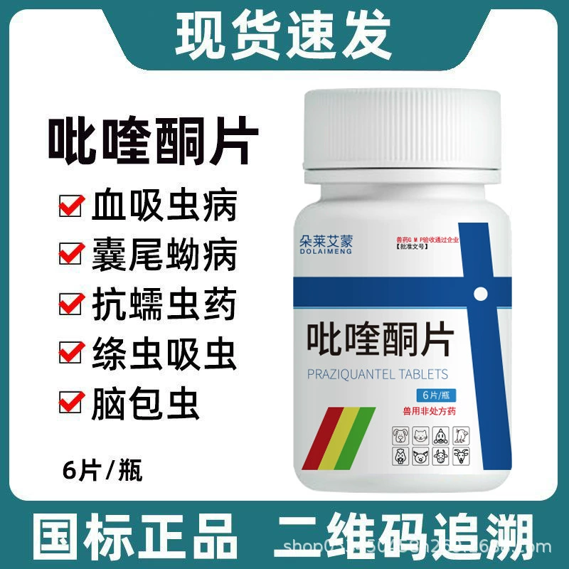 Таблетки празиквантела для свиней, крупного рогатого скота, овец, кур, уток и гусей, домашних собак и кошек, антимедицинские средства, средства от шистосомоза и ленточных червей, ветеринарная медицина