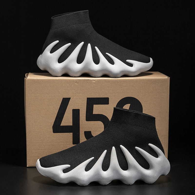 460 Flyweave Coconut Shoes Volcano Sports Shoes High Top Men's Shoes No Lace Female Student Internet Celebrity Socks Shoes 31-48 Sizes 460 Flyweave Coconut Shoes Volcano Sports Shoes High Top Men's Shoes No Lace Female Student Internet Celebrity Socks Shoes 31-48 Sizes