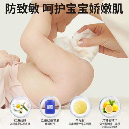 Factory Wholesale BC Wet Toilet Paper Infant Baby Cleaning Hygiene Wet Wipes Private Parts Care Wet Wipes for Both Girls and Boys