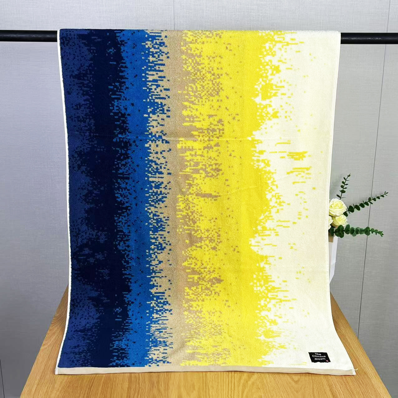 纯棉a类加厚浴巾五星酒店同款柔软吸水家用大浴巾大师渐变色浴巾