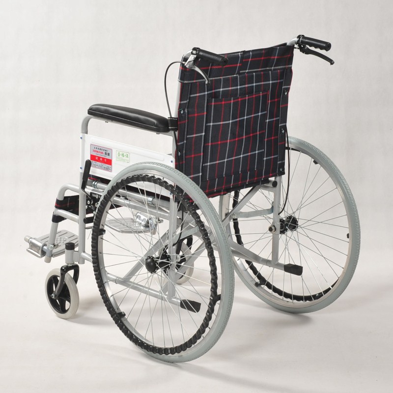 Silla de Ruedas Plegable con Inodoro de Acero de Alto Carbono