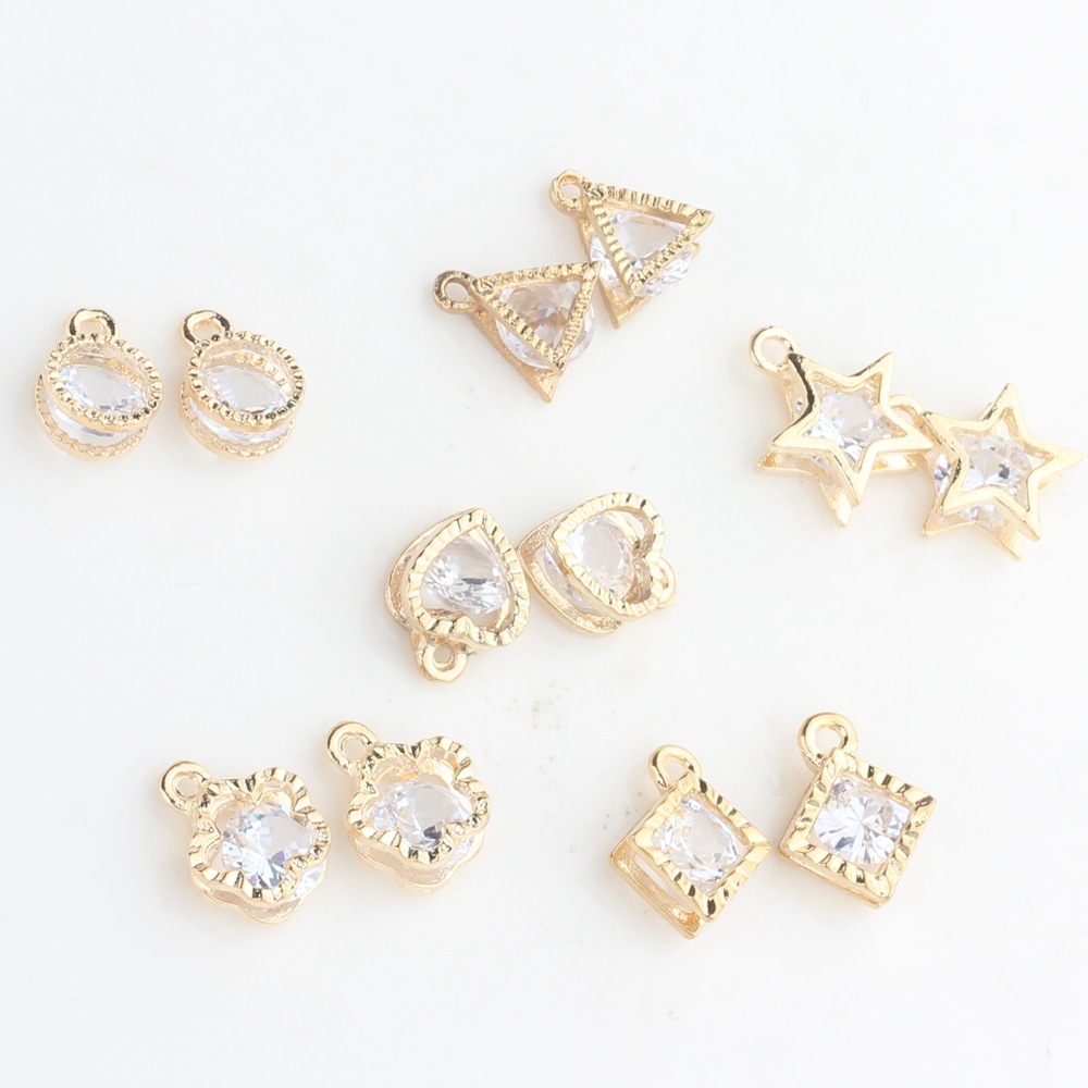 40g Weight Pendant Jewelry Making Type DIY Jewelry Accessories Classification 1 Piece Quantity Alloy Material Geometric, Star, Heart Shape Pattern Plating Design Simple Style Style 1 Piece Alloy Geometric Star Heart Shape Pendant 2