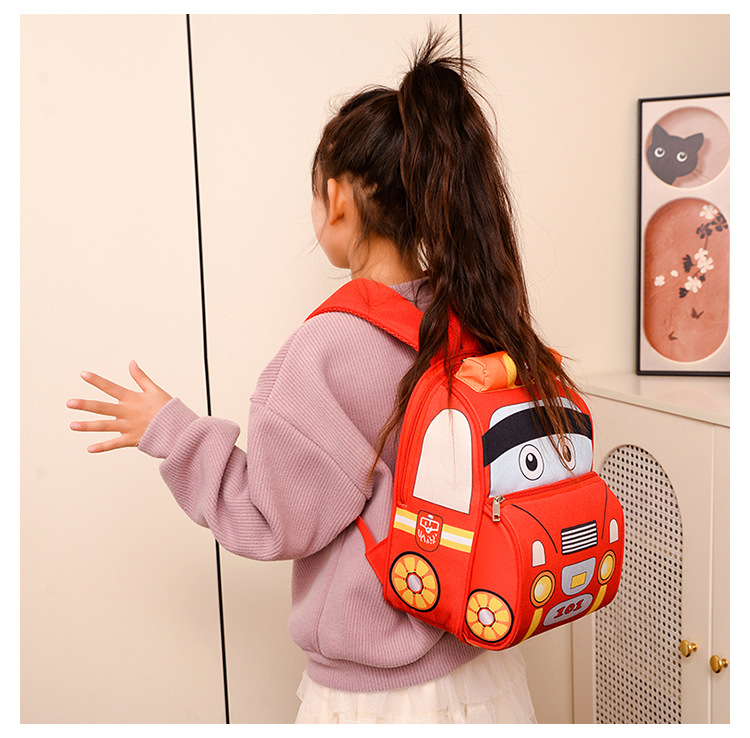 Unisexo Grande Nylon Dibujos Animados Lindo Cuadrado Cremallera Mochila Con Cremallera display picture 6