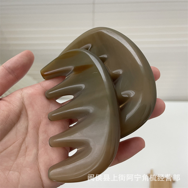 Horn Comb Five Teeth Meridian Massage Comb Wuzhi Shu Head Scalp Care Beauty Salon Tool specifications
