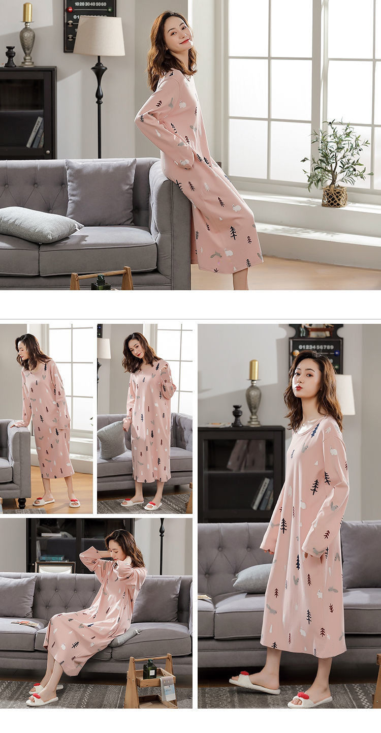 长袖睡裙详情图