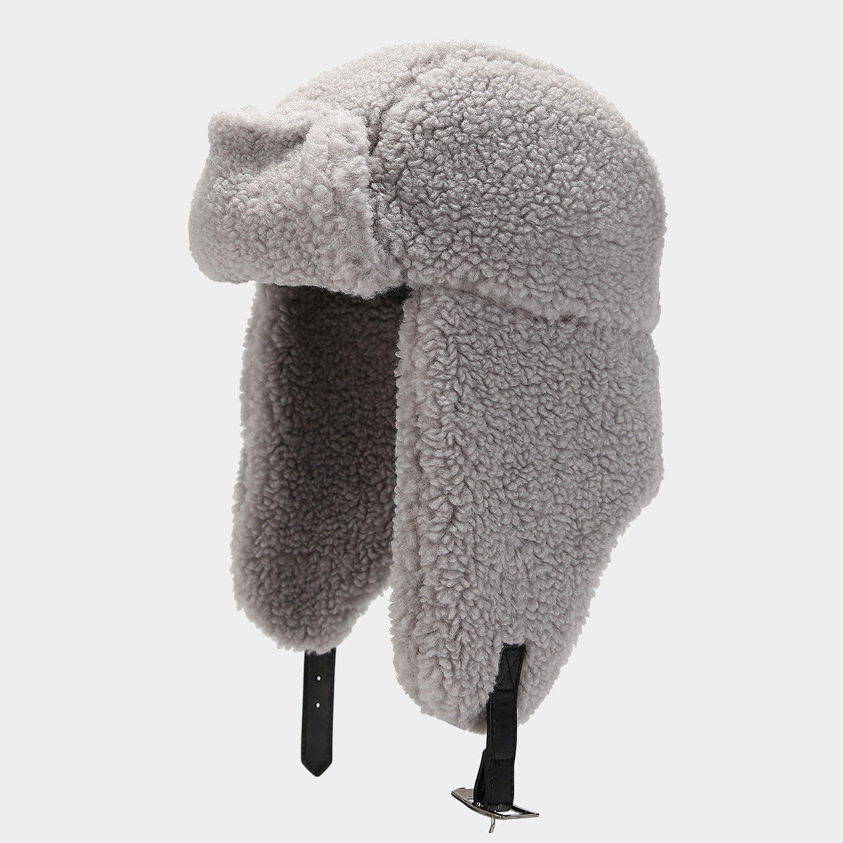 Gorra de cordero de invierno, sombrero Leifeng, tablero de marea para mujer, protector para los oídos a prueba de frío, gorro de esquí cálido para exteriores del noreste engrosado