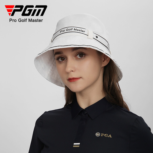 PGM new golf hat women's bow strap fisherman hat sun protection inner sweatband design