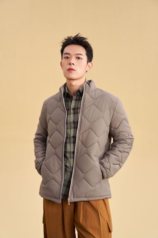 轻羊毛絮片绗缝男款秋冬棉服合体版型不束缚保暖中老年款2025新款|undefined