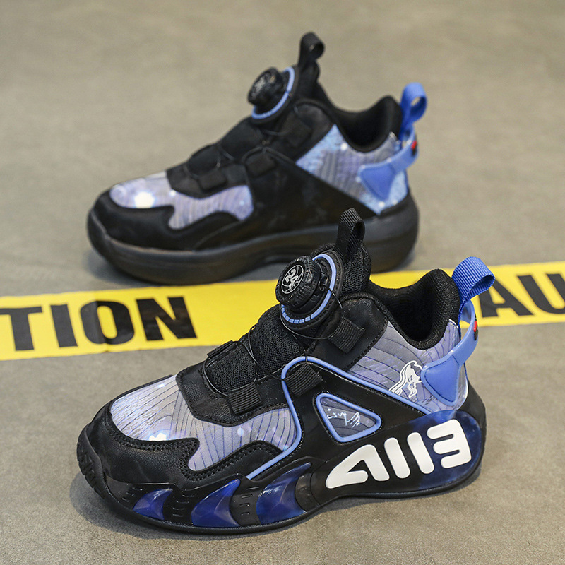 Zapatos de baloncesto para niños de invierno zapatos de algodón para niños y adolescentes botones zapatos deportivos de algodón cálido