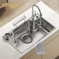 Плита толщиной 4,0 мм из серебристого японского Sink Xiaomi с тиснением, нержавеющая сталь 304, одно отсечное раковина, блюдо-раковина RS1