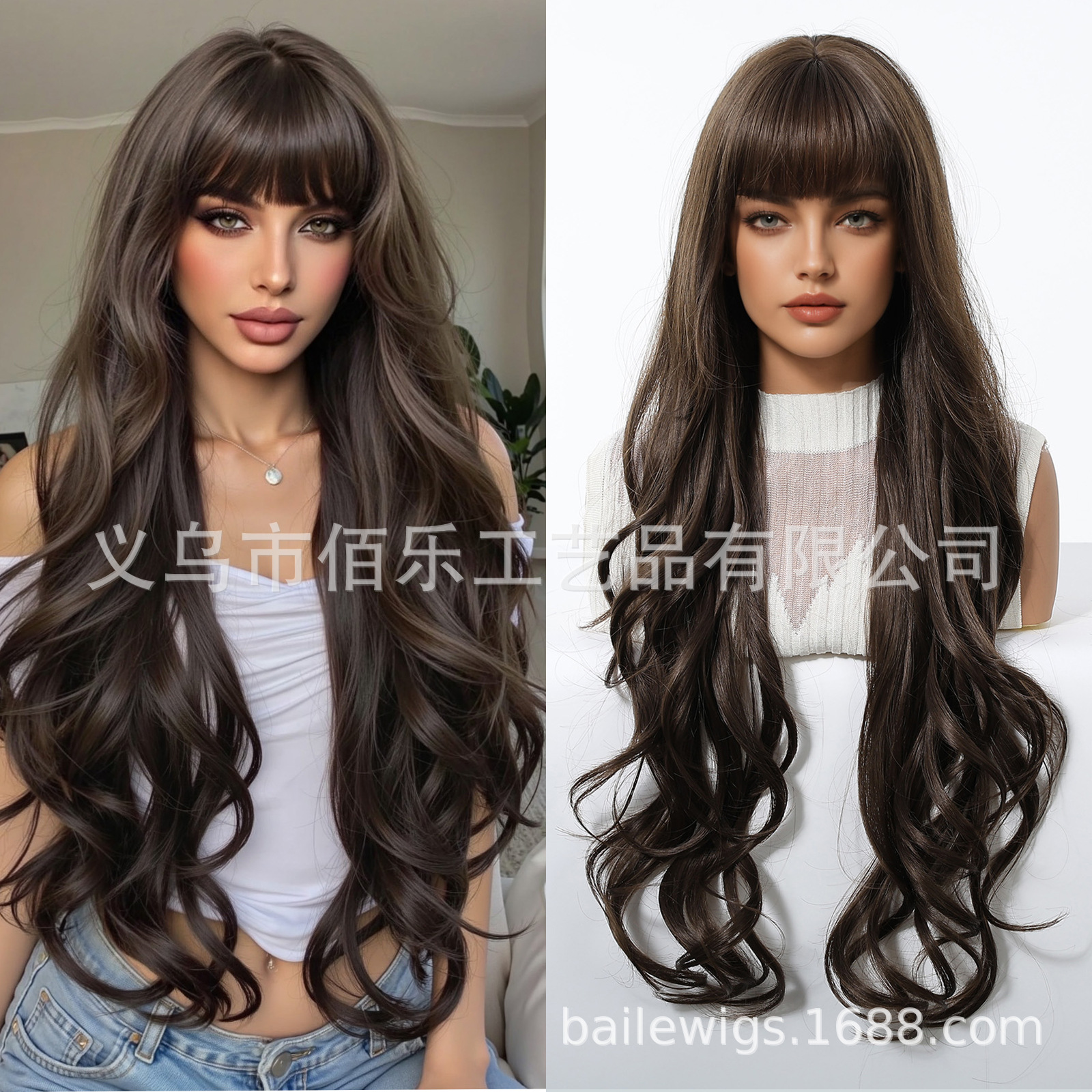 Peruca púrpura, cabello rizado largo, 30 pulgadas de fibra química, cabello de mujer, Europa y América al por mayor multicolor opcional