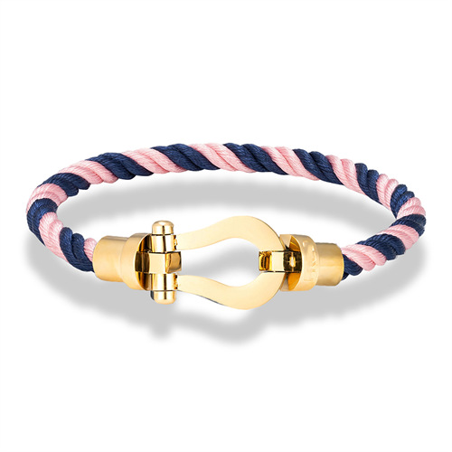 Unisex Gender Casual U Shape 304 Stainless Steel Rope String Bracelets Wholesale