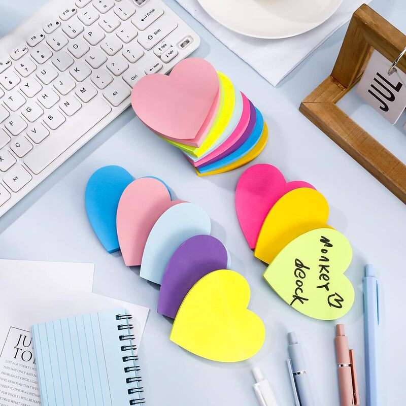 Colorful Sticky Notes with Strong Adhesive, Simple and Tearable, Fluorescent Sticky Notes for Students, Reusable Memo Pads, Novelty-Shaped Sticky Notes, Office Stationery Colorful Sticky Notes with Strong Adhesive, Simple and Tearable, Fluorescent Sticky Notes for Students, Reusable Memo Pads, Novelty-Shaped Sticky Notes, Office Stationery