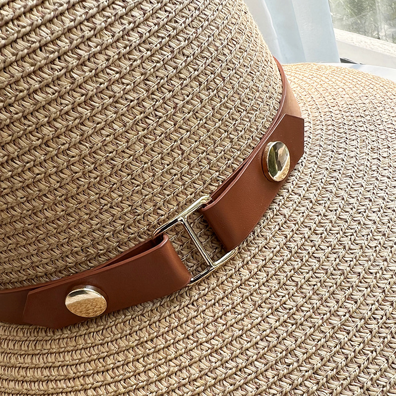 Sombrero de ala grande de verano para mujer sombrero de paja playa casual sombrero para el sol protección UV sombrero para el sol moda todo fósforo sombrero de pescador