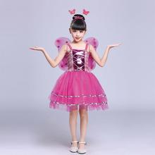 六一儿童天使套装舞台演出服装女童舞蹈裙公主网纱蓬蓬裙厂家直销