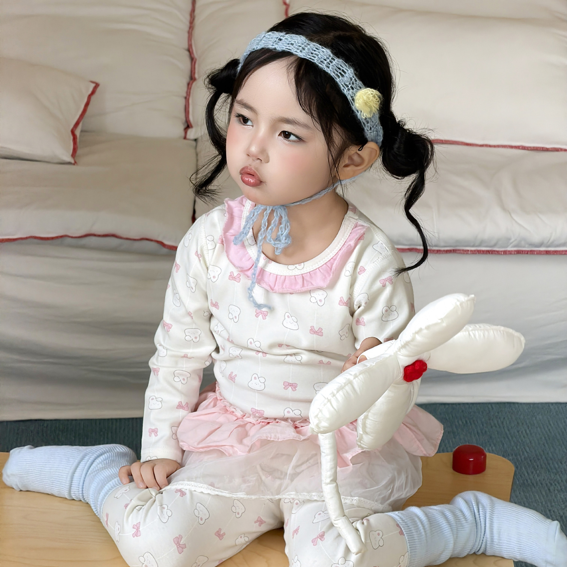 Shu rong - pink rabbit / 80cm