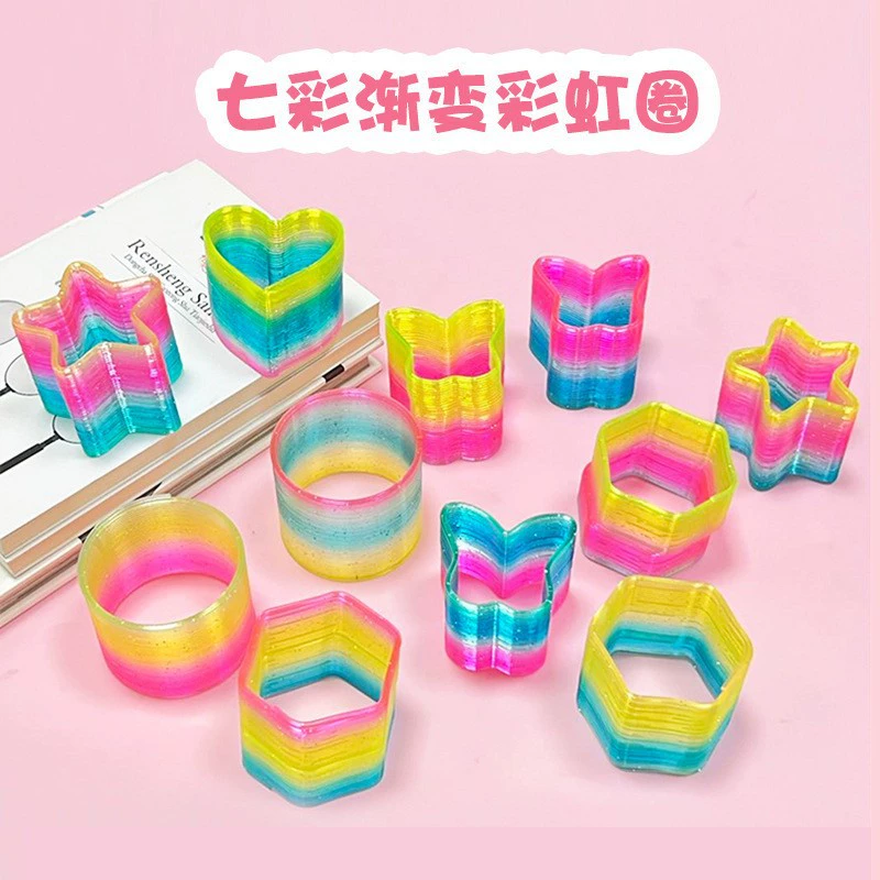 Радужный цветной эластичный Slinky, игрушка, награда для детского сада, подарок ко дню рождения, оптом