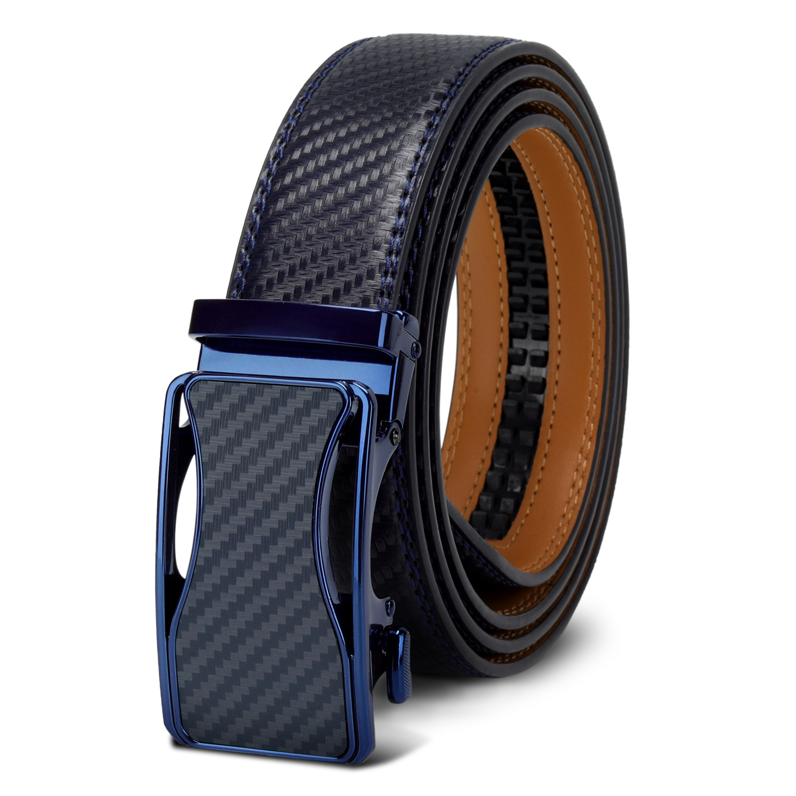 Amazon temu botón automático jeans cinturón hombre de negocios casual versátil pantalones simples para hombres de mediana edad